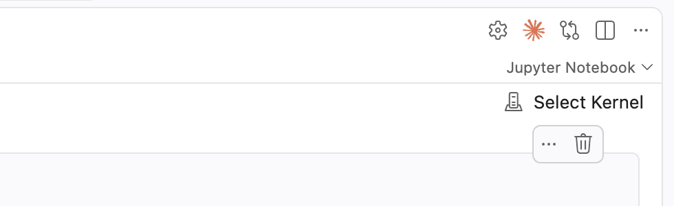 Select Kernel button in the top right