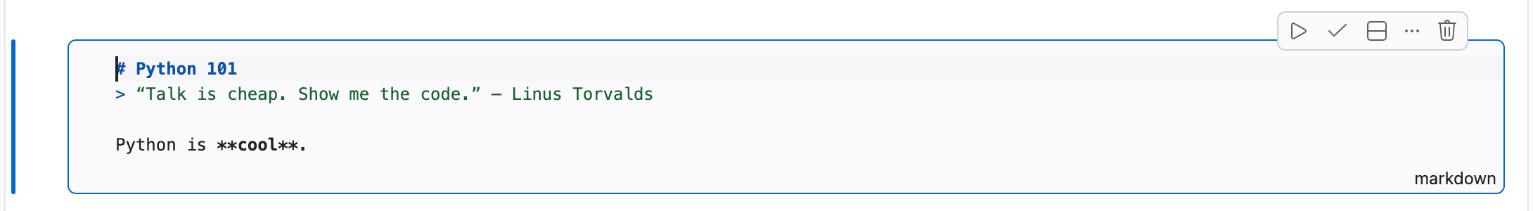 Markdown cell source