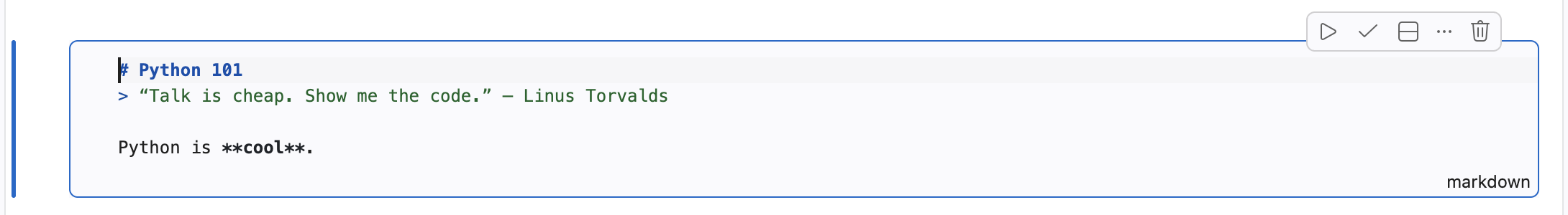 Markdown cell source