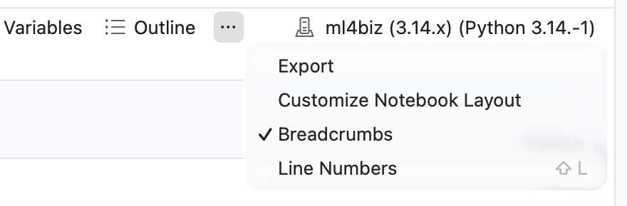 Notebook toolbar, Export